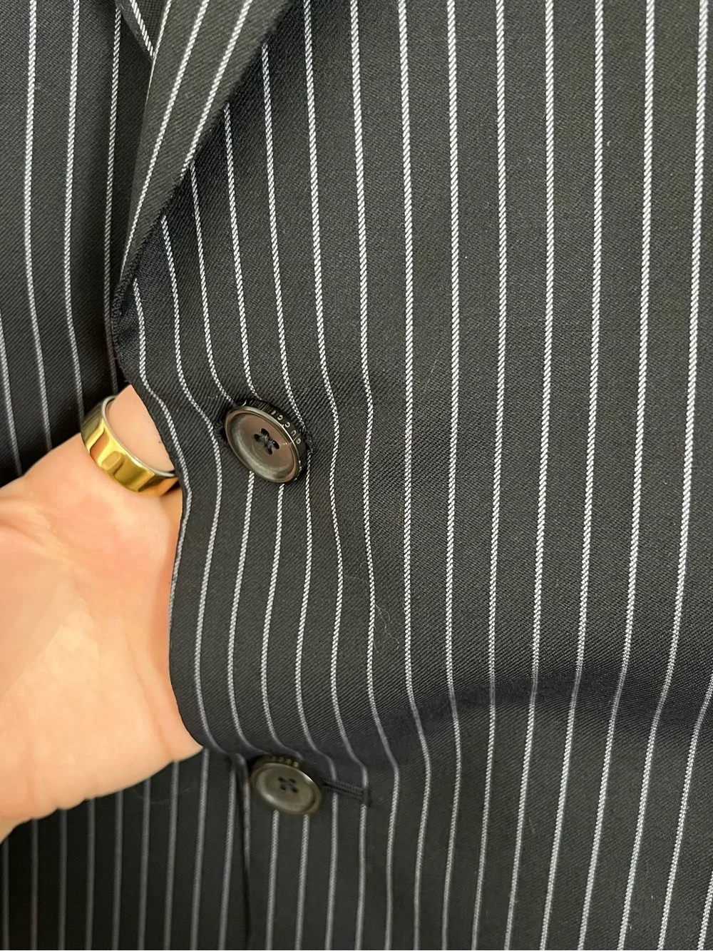 Gucci Black Pinstripe Two-Piece Suit